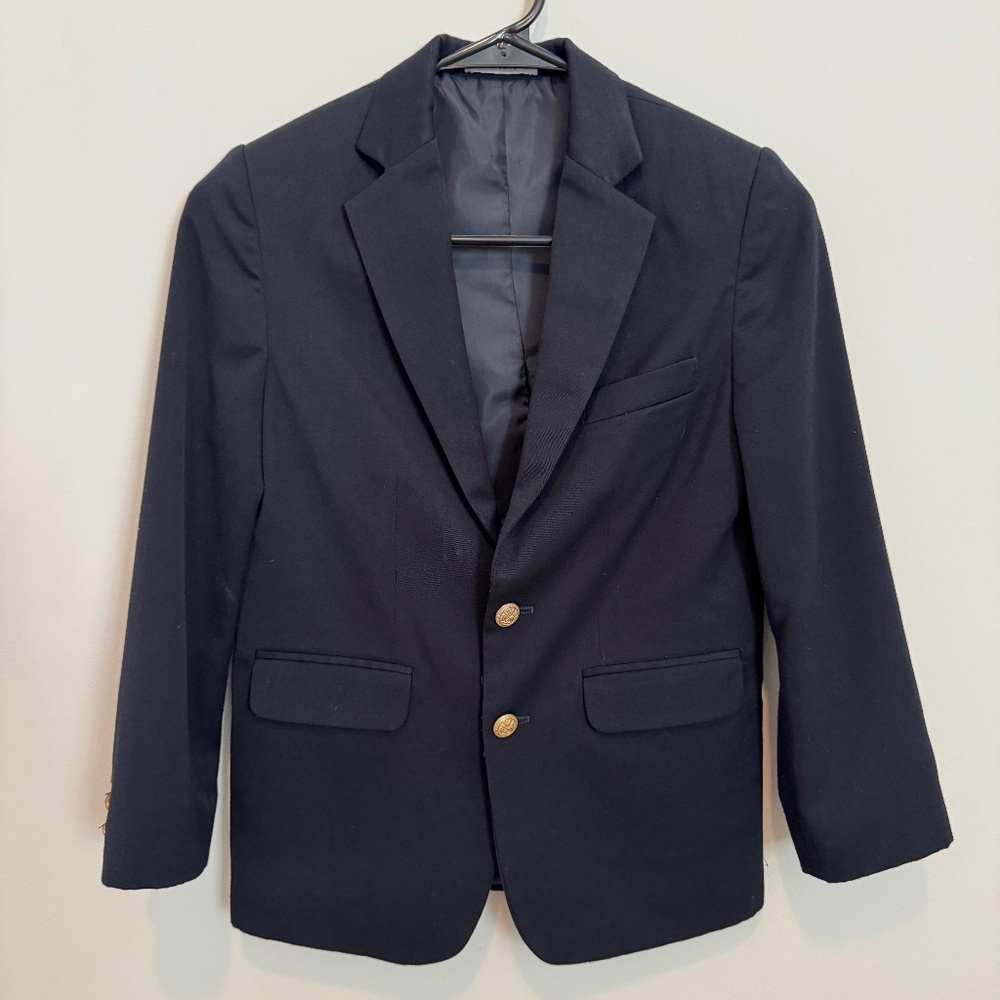 IZOD EUC Boys Size 10 Regular Blazer Navy